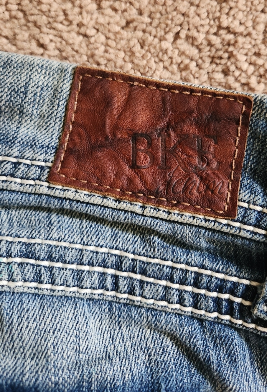 Y2K BKE Stella Ultra Low Rise Bootcut Vtg Jeans 25L Light Wash Rodeo Western - Picture 5 of 7